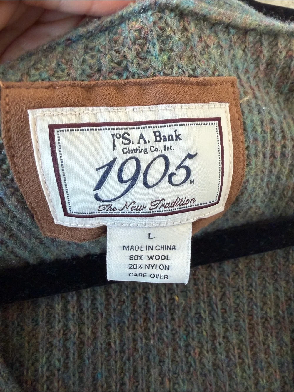 Jos. A. Bank 1905 Men’s Argyle Wool Blend Button Sweater Vest – Size L